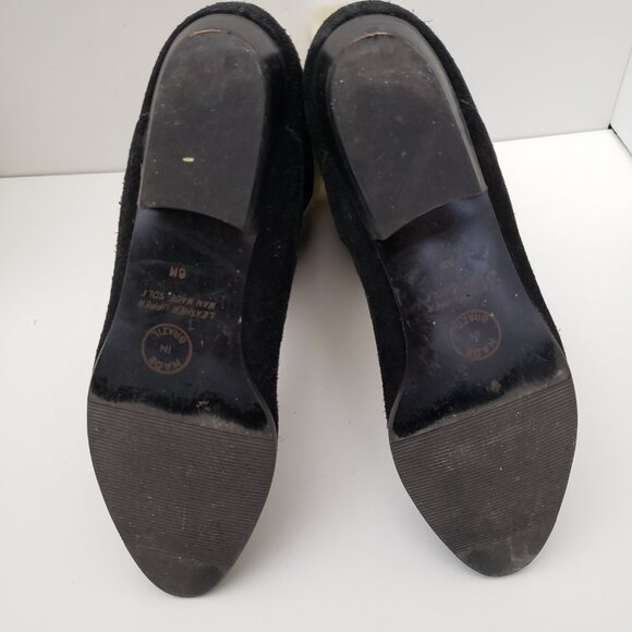 Fish Cam: Women's Black mid-calf Suede fir motif Boot , Size 6M - Picture 14 of 15